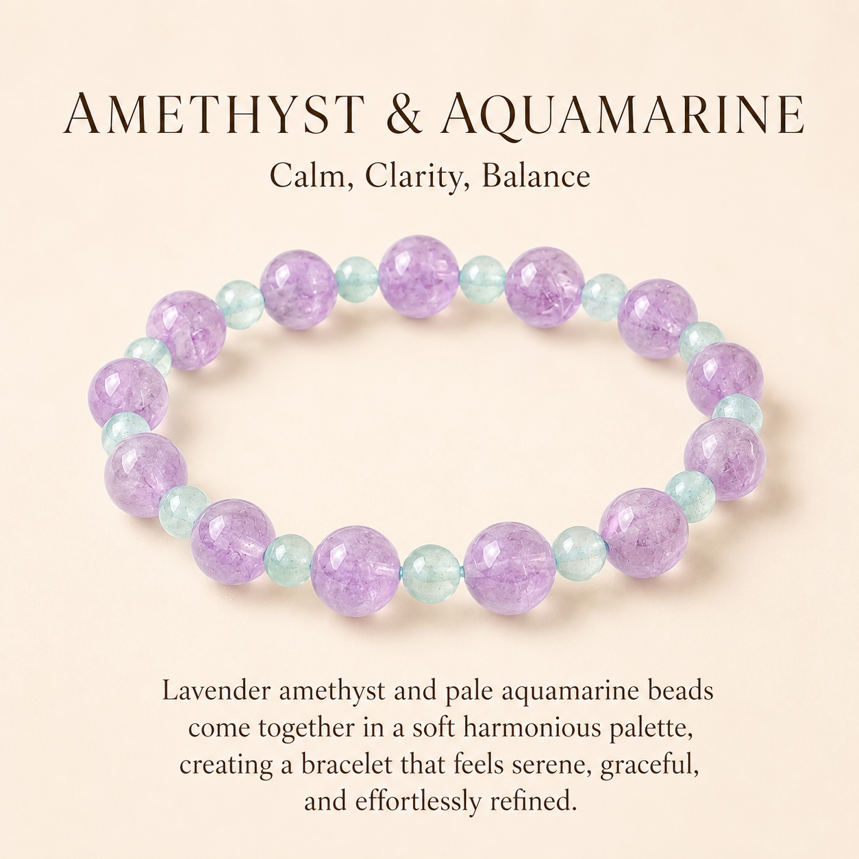Amethyst & Aquamarine Energy Bracelets