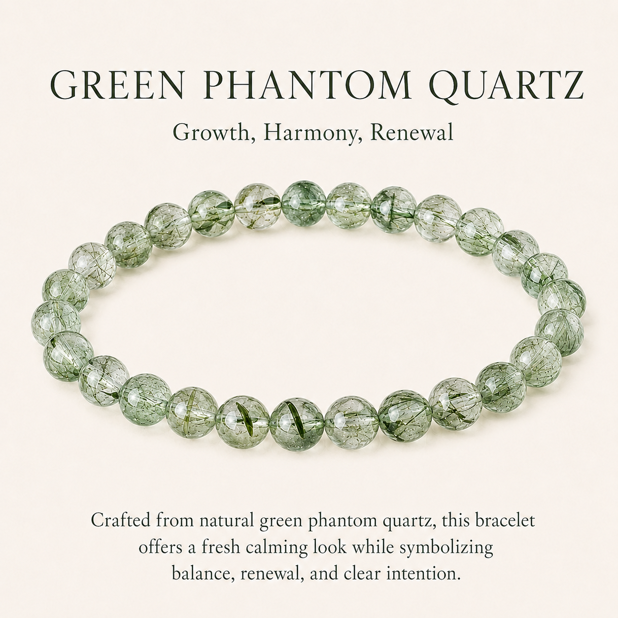 Green Phantom Quartz Energy Bracelets