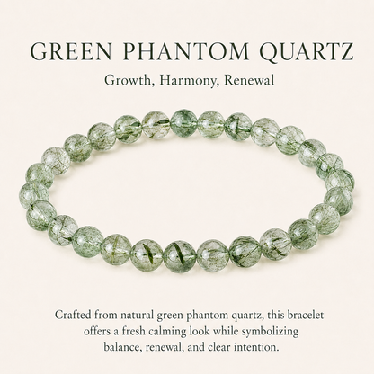 Green Phantom Quartz Energy Bracelets
