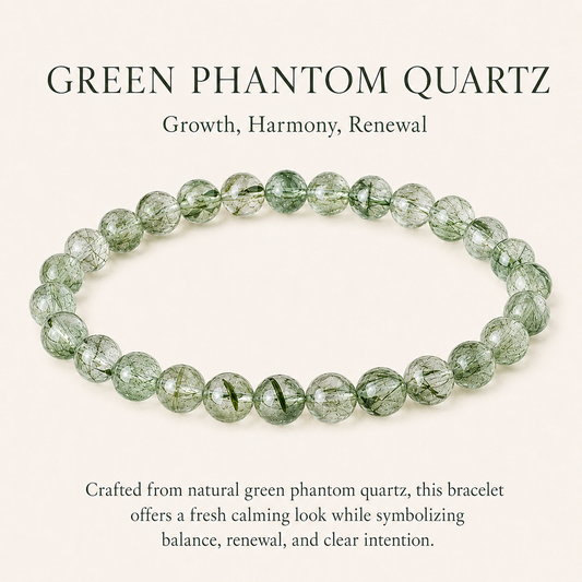 Green Phantom Quartz Energy Bracelets