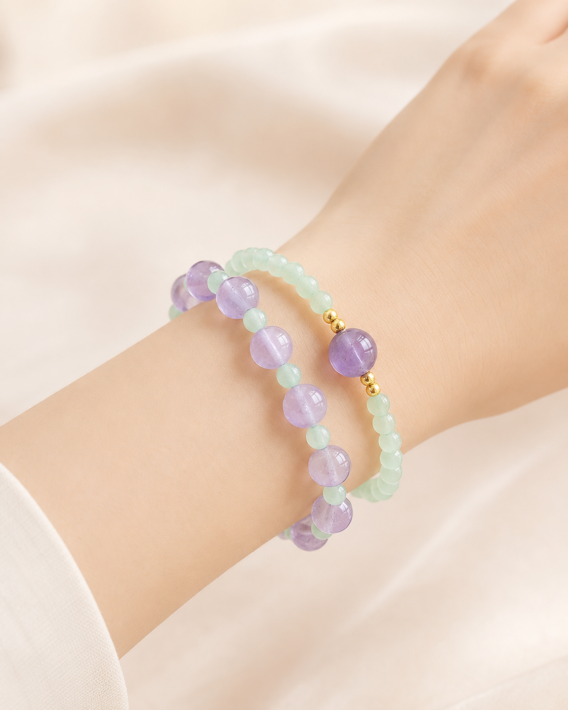 Amethyst & Aquamarine Energy Bracelets