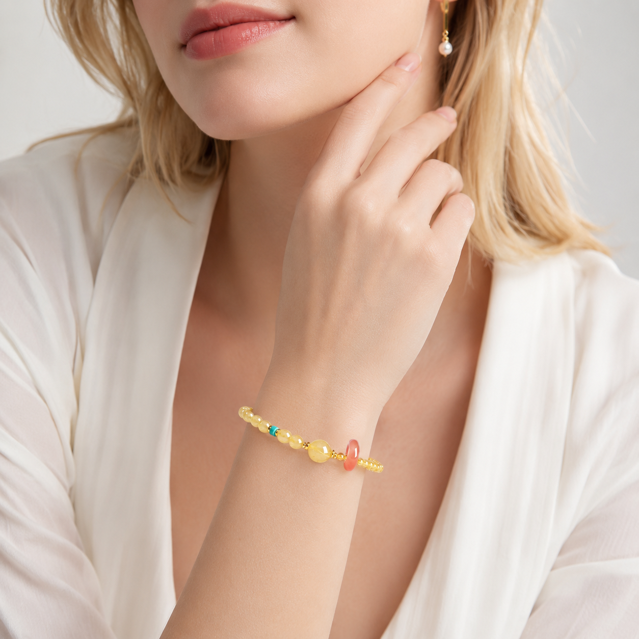 Golden Rutilated Quartz & Citrine Energy Bracelets