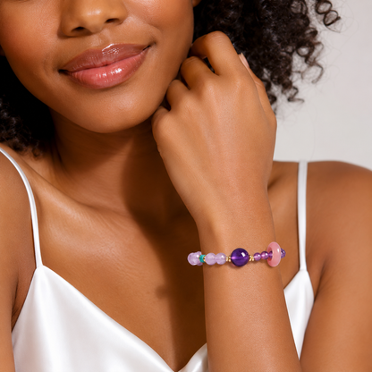 Lavender Amethyst & Amethyst Energy Bracelets