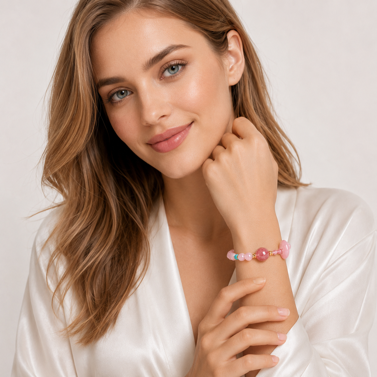 Rose Quartz & Strawberry Quartz Energy Bracelets