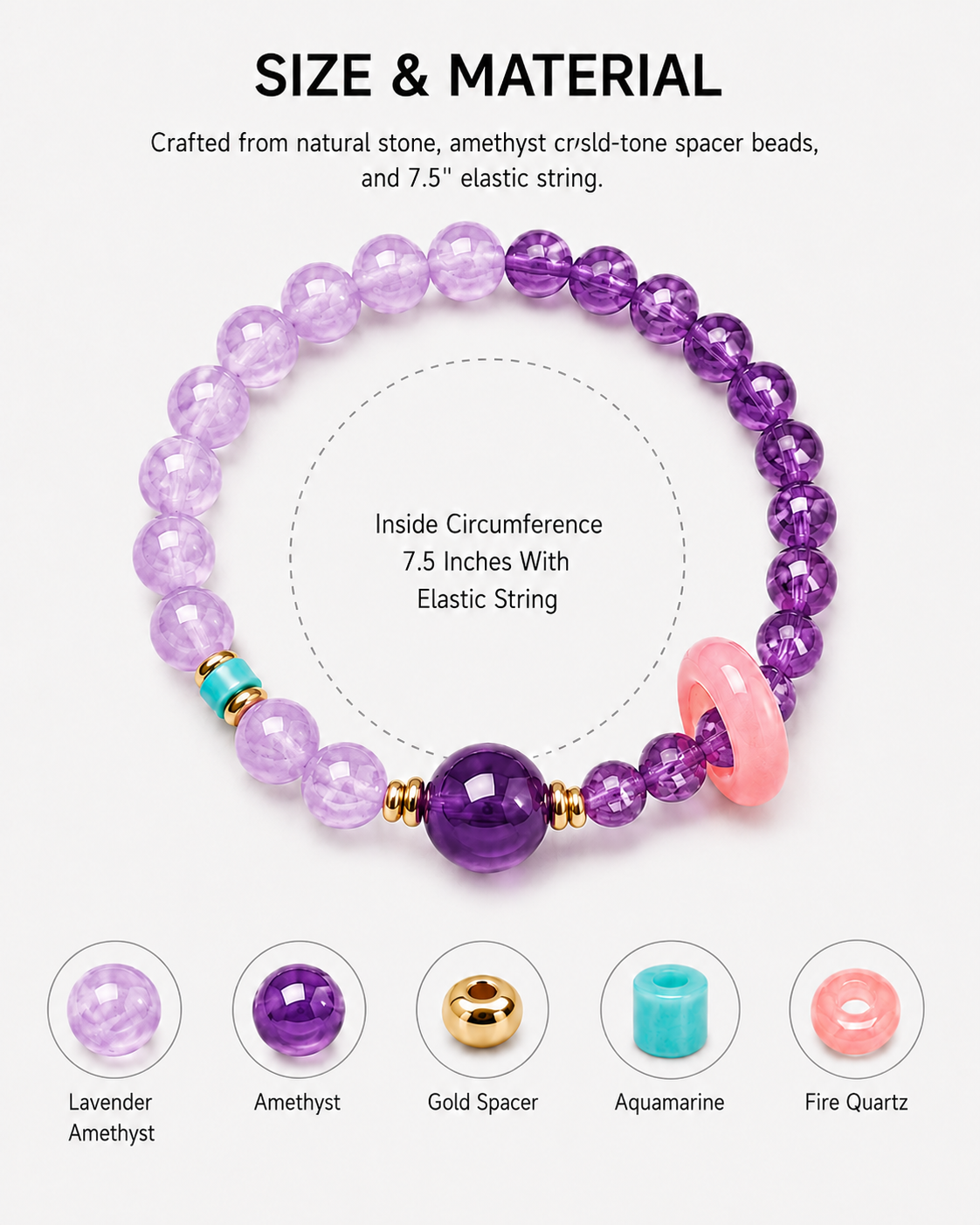 Lavender Amethyst & Amethyst Energy Bracelets