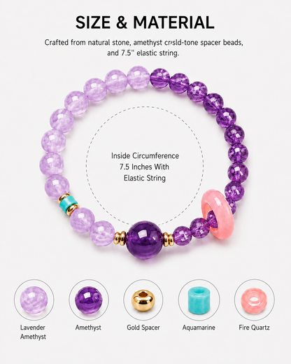 Lavender Amethyst & Amethyst Energy Bracelets