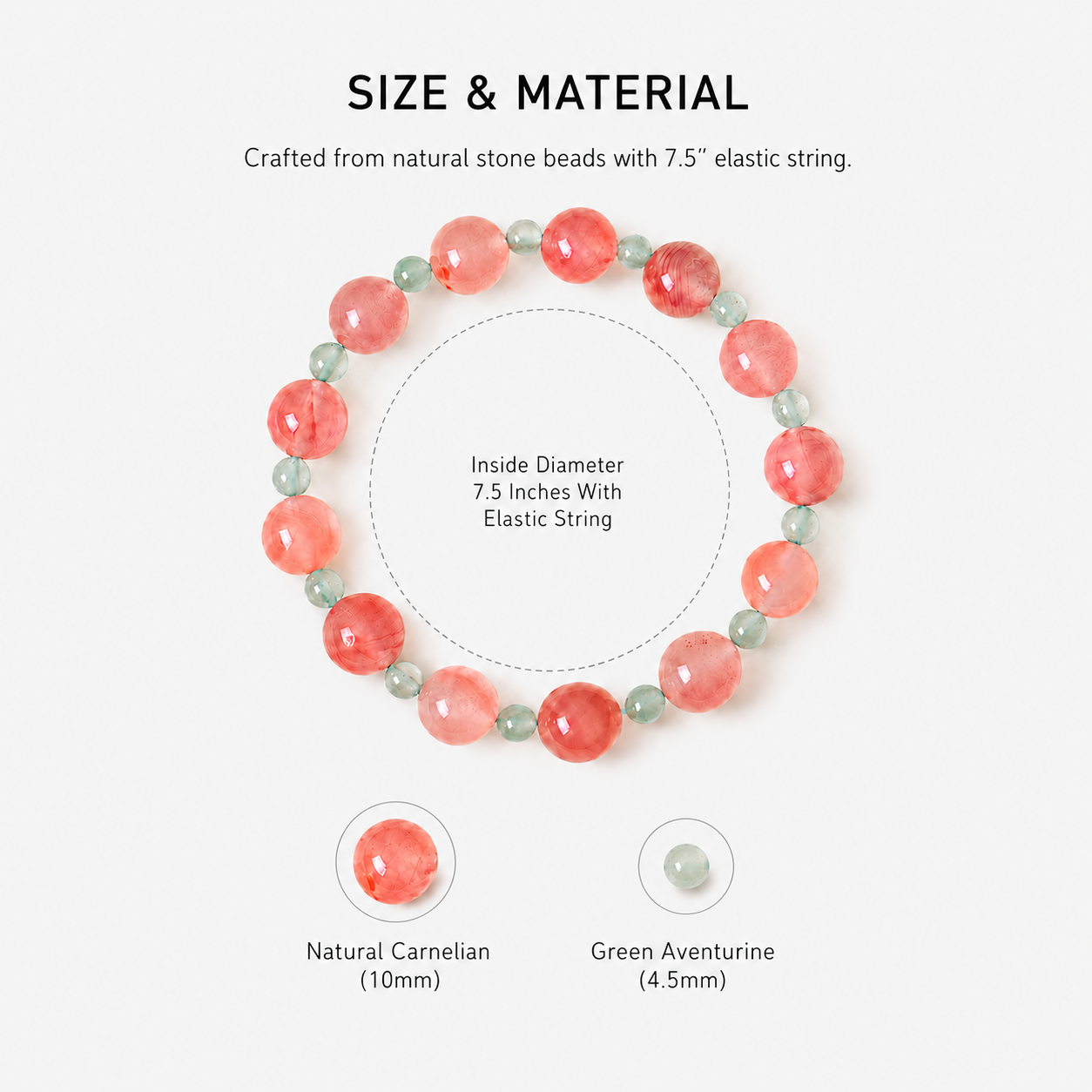 Carnelian & Green Aventurine Energy Bracelets