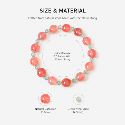 Carnelian & Green Aventurine Energy Bracelets