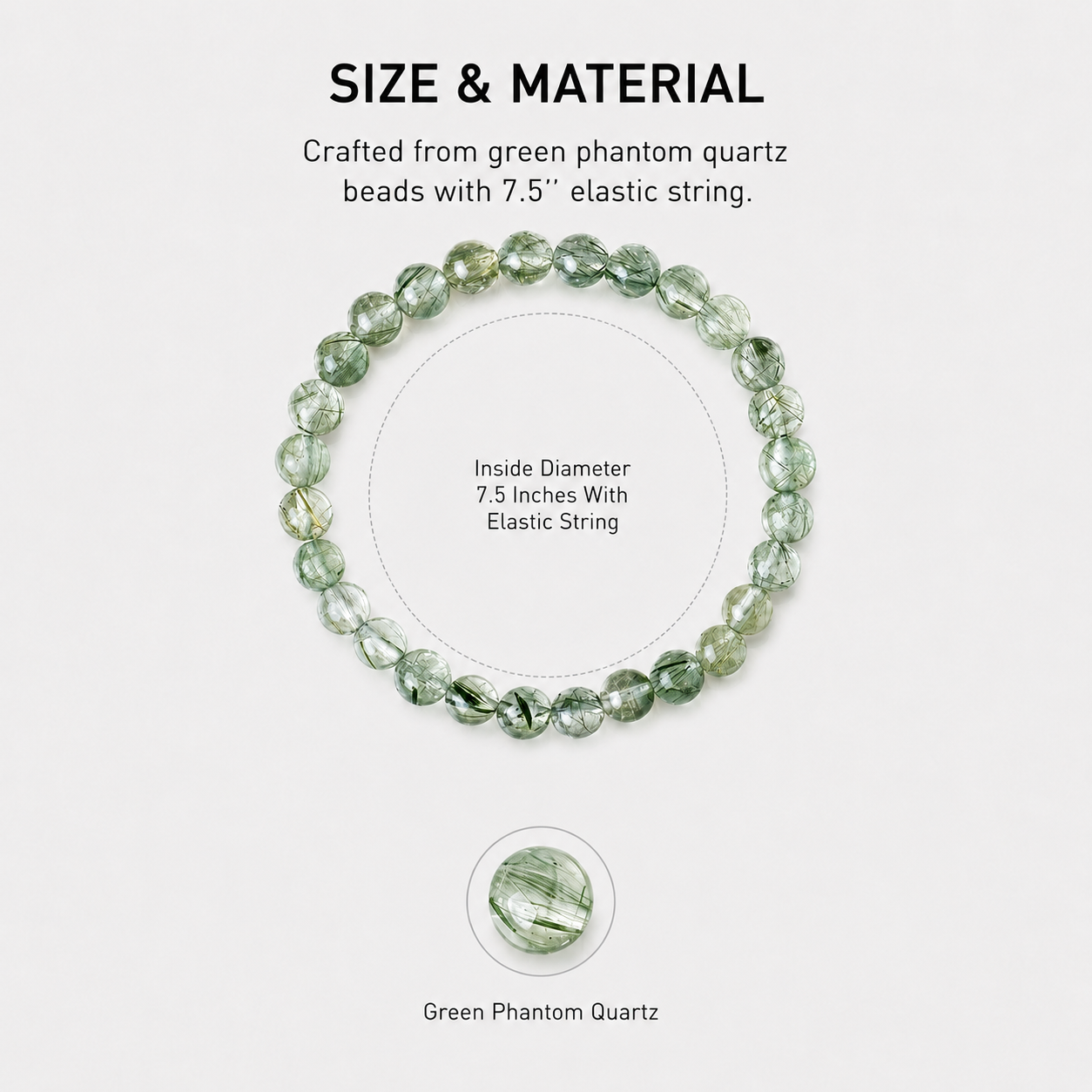 Green Phantom Quartz Energy Bracelets