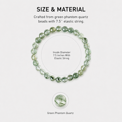 Green Phantom Quartz Energy Bracelets