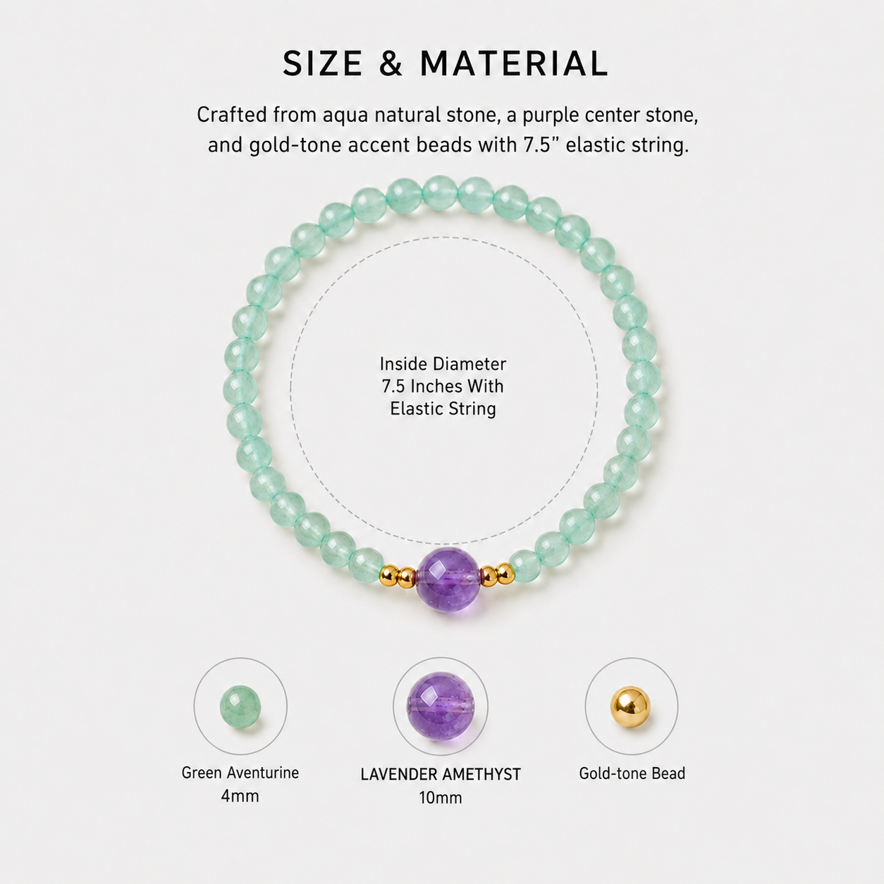 Aquamarine &Amethyst Energy Bracelets