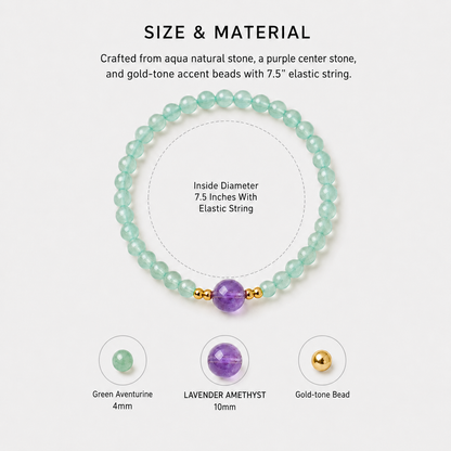 Aquamarine &Amethyst Energy Bracelets