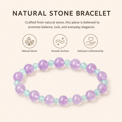 Amethyst & Aquamarine Energy Bracelets