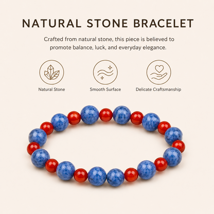 Kyanite & Red Agate Energy Bracelets