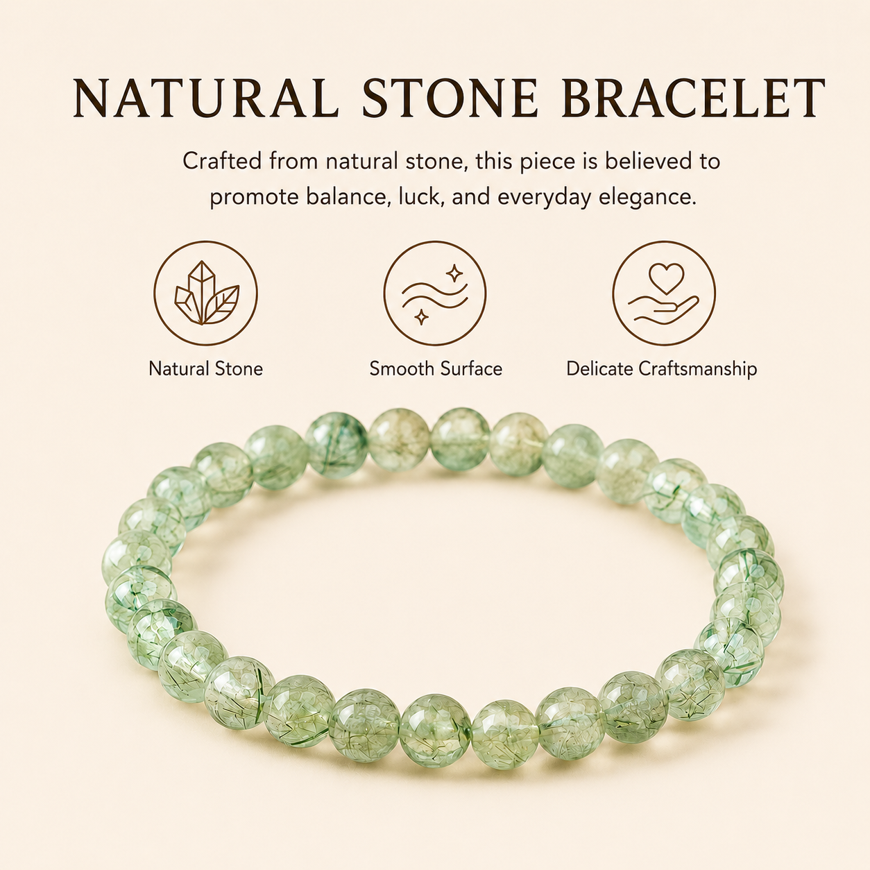 Green Phantom Quartz Energy Bracelets