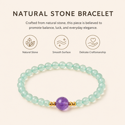 Aquamarine &Amethyst Energy Bracelets
