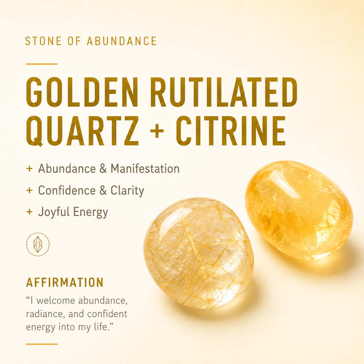 Golden Rutilated Quartz & Citrine Energy Bracelets